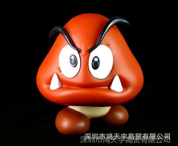 【super mario 超级玛丽 马里奥毒蘑菇塑胶手办 摆件公仔 toad】图片