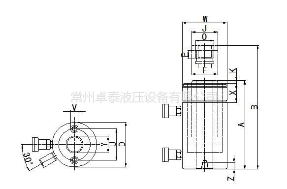 油压千斤顶 双作用中空型液压油缸 clrg型 【卓泰液压】优质供应