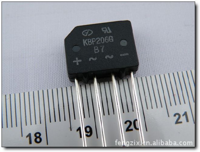 供应原装进口整流桥堆 kbp206g 2a600v 扁桥硅桥排桥 电源整流二极管