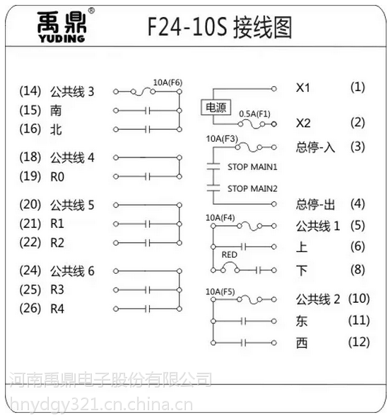 台湾禹鼎遥控器f24-10s-tx行车遥控器及f24-10s-rx遥控器接线图