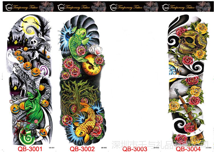 *** 全臂纹身贴 满臂纹身大图 花臂纹身贴纸 批发 tattoo