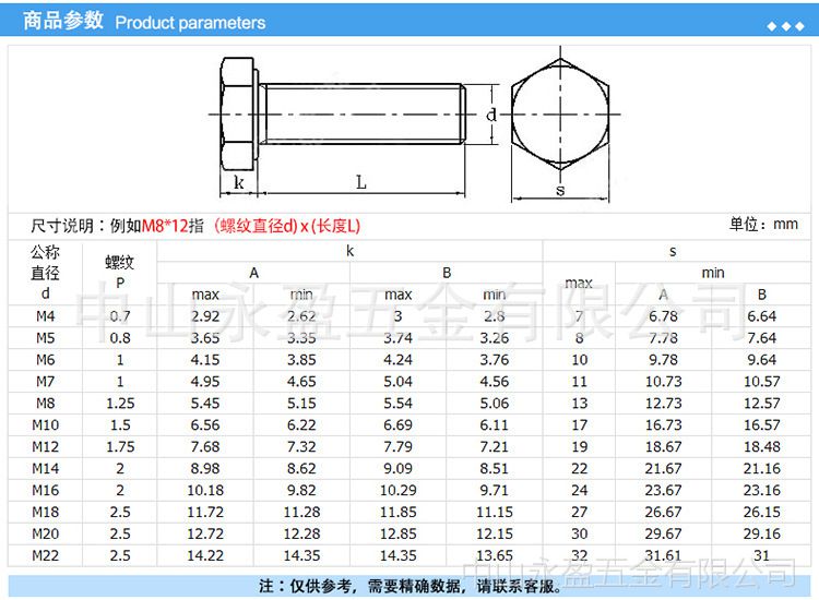 8级外六角螺栓 高强度六角螺栓 黑色大螺丝m20*30-m22*200