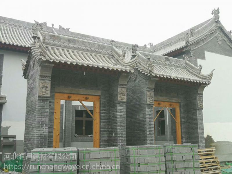 仿古建筑屋顶瓦片室内装饰瓦镂空造型青砖青瓦四合院青瓦铺地立瓦