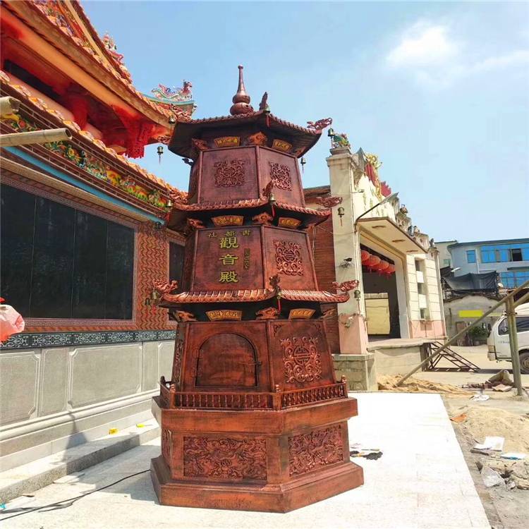 铸造宗祠圆形烧纸炉厂家 zy1001寺庙六角焚经炉生产厂家