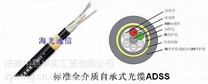 海光hg-gyxtw室外系列 埋地管道架空敷设 4芯单模长跨距野外通信光缆