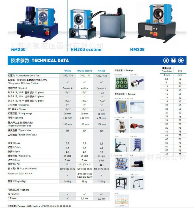 德国uniflex 进口扣压机 hm208型