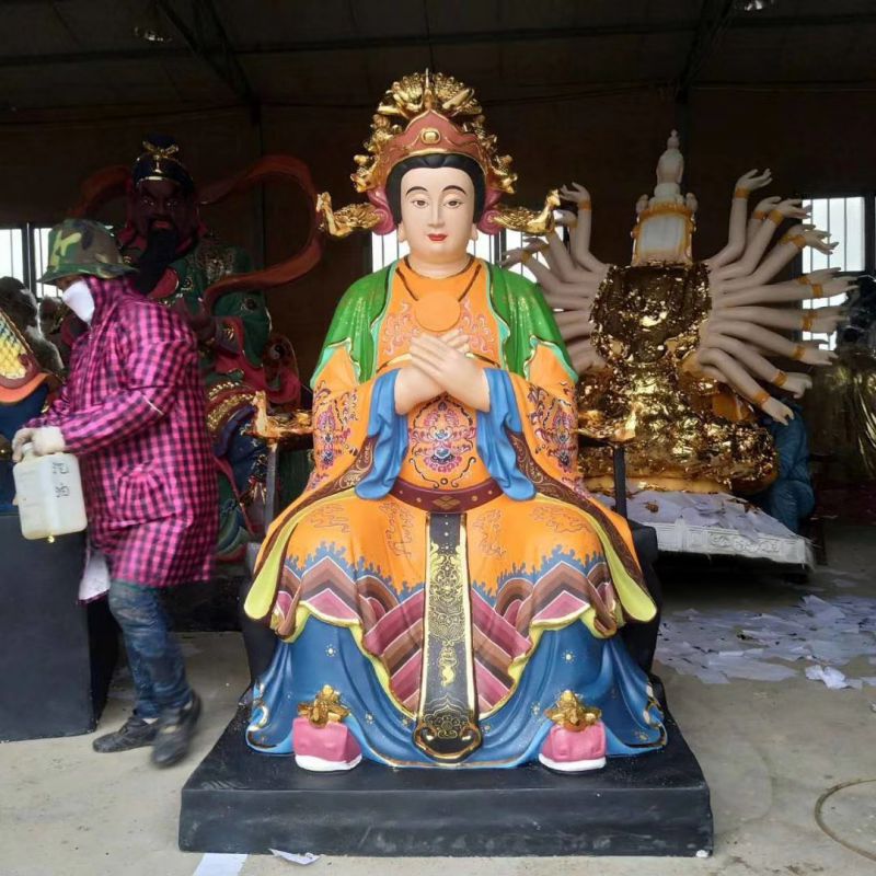 承接玻璃钢三霄娘娘神像佛像订做定制,【大图】三霄圣母娘像,三仙姑