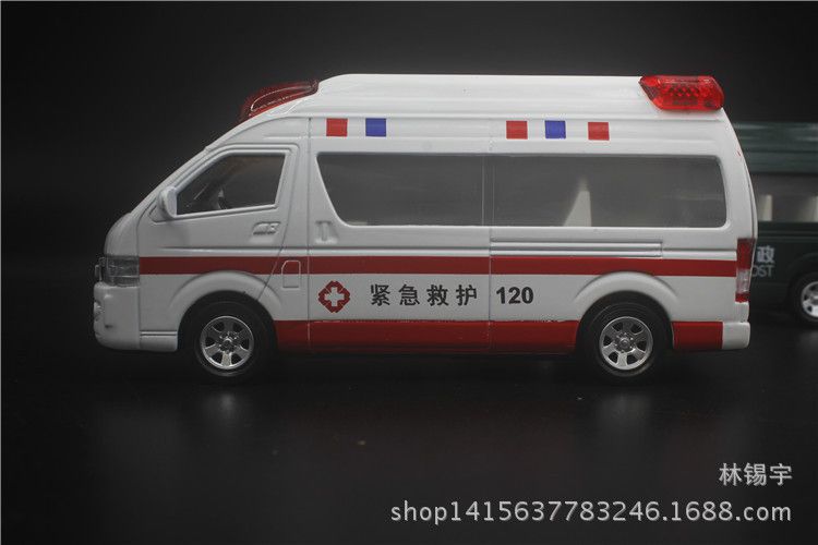 彩利信120救护车110警车邮政车 儿童合金小汽车仿真模型 夜市热卖