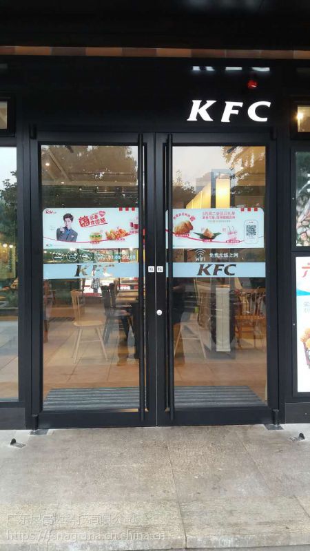 铝合金型材门 办公室简洁大门 手动平开肯德基门 商铺用铝合金玻璃门