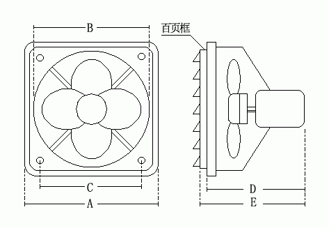 排气扇 排风扇 百叶窗式排风扇   上一个 下一个>      1,结构零件