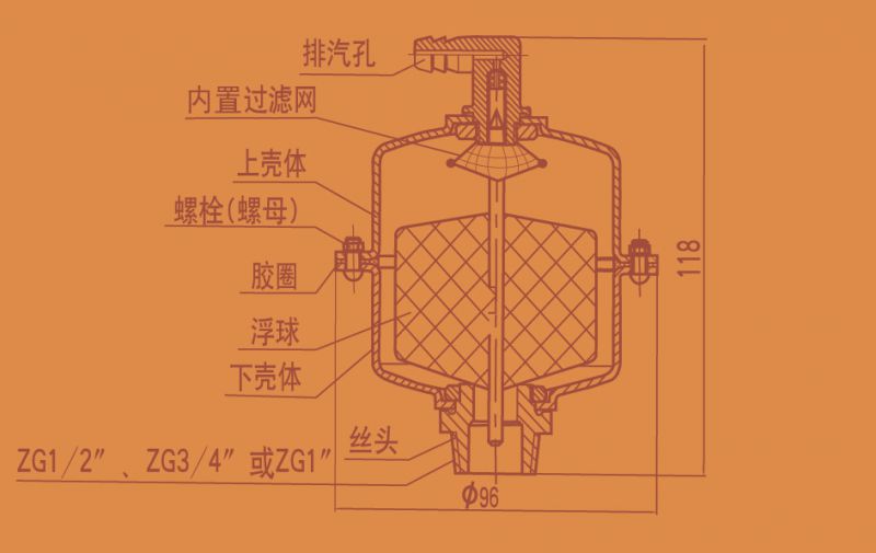 6w冷轧钢板立式暖气管道排汽阀保你四年的中权排气阀