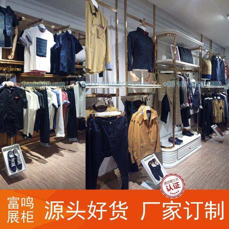 供应服装陈列中岛架 服装展示柜 ***男装展示柜货架 实木柜台