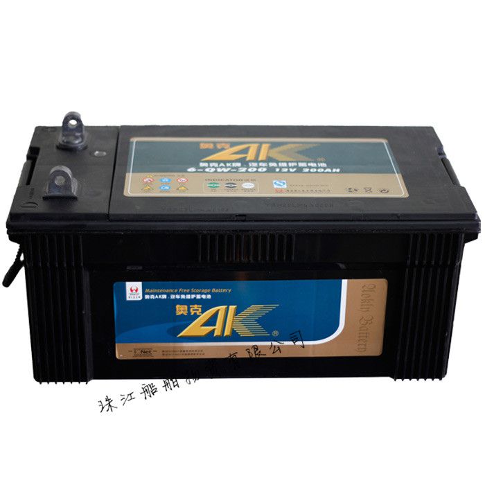 货车发电机组柴油起动12v24v200ah蓄电池奥克牌免维护电瓶逆变夜市