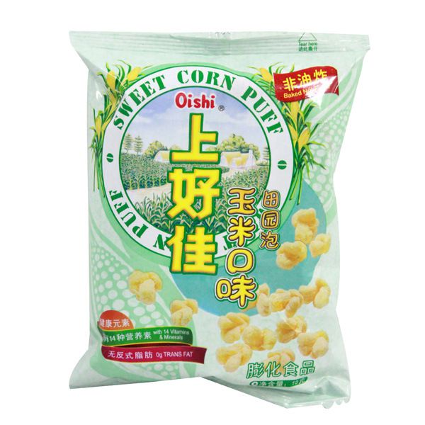 上好佳田园泡芙休闲膨化美味食品 玉米口味40g