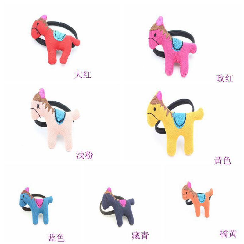 韩版布艺儿童发夹淘宝小马头饰皮筋发夹发卡批发