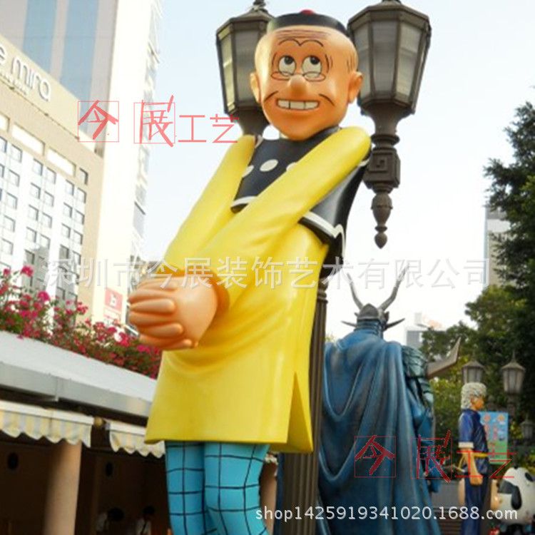 漫画雕塑雕塑卡通三国卡通燎原火商场人物功无艺术惨漫画图片