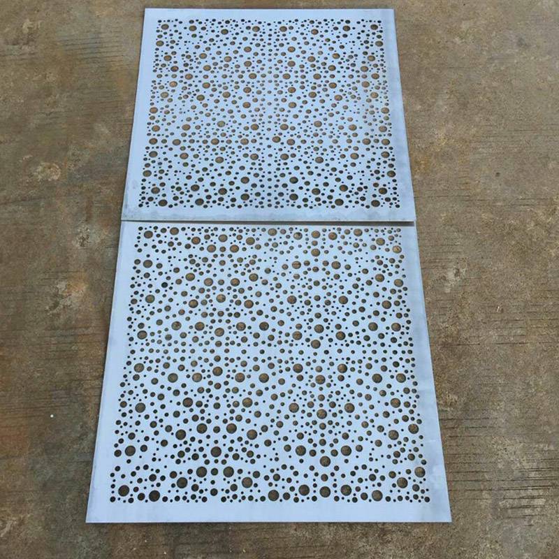 哈尔滨冲孔铝板 铝板山水画图形冲孔 穿孔铝单板图片