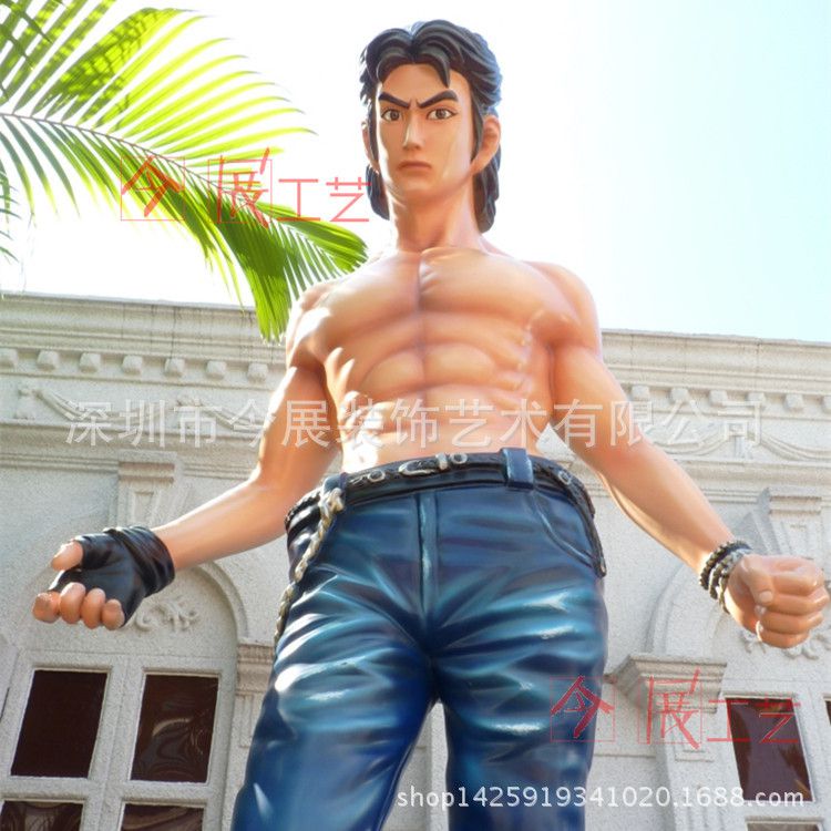 漫画人物漫画卡通雕塑商场燎原火雕塑卡通功黑曰艺术图片