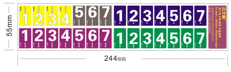 爆款 云之手卷钢琴 49键电子琴88键键盘数字贴纸 61键简谱对照表