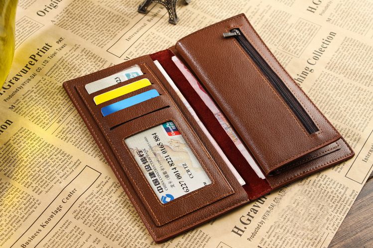 韩版多卡位长款男士钱包超男式钱夹拉链旅行钱包真皮学生皮夹卡包