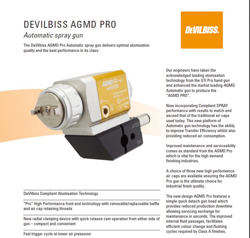 美国特威devilbiss agmd-514 agmd-515自动喷枪 agmdpro自动喷枪