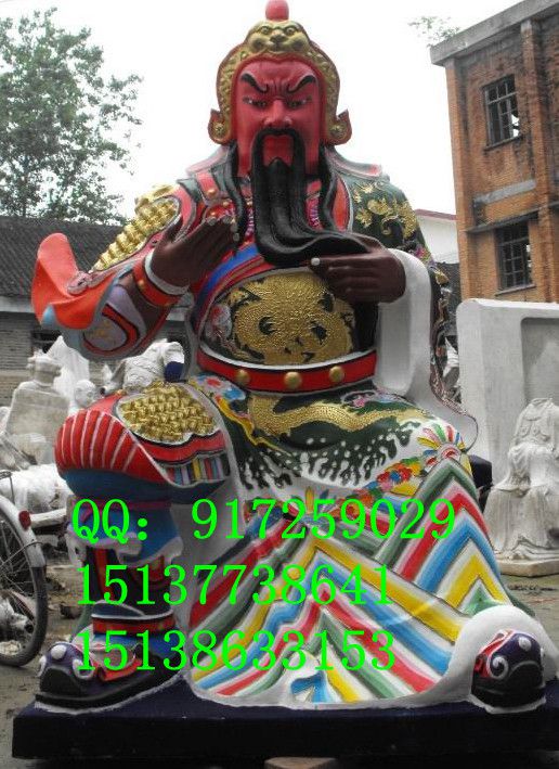 河南南阳神像佛像厂供应玻璃钢树脂神像佛像文武财神赵财神毕干财神