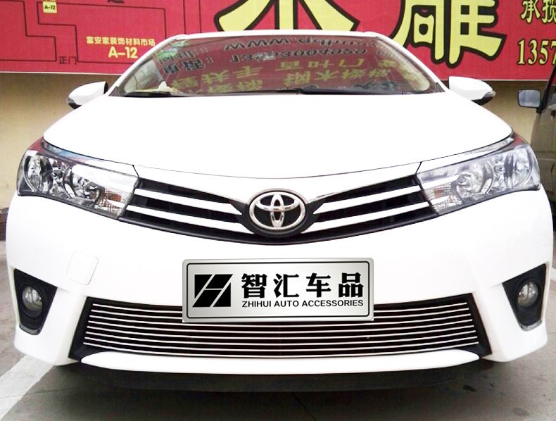 07-14款丰田卡罗拉中网改装专用零配件 前脸进气格栅装饰亮条中网