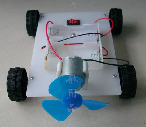 科技小制作空气动力车diy玩具风力小车益智模型组装实验套装材料