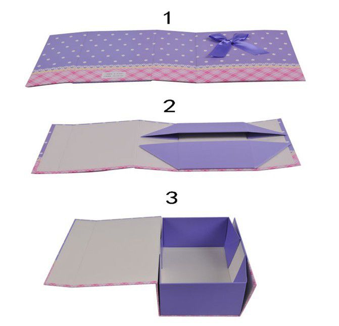 高档礼品盒 波点礼品纸盒 【平铺纸皮盒】 省空间礼品盒 折叠盒