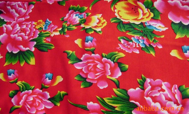 老版凤凰牡丹/幅宽75cm/纯棉布料/东北大花布/中国风/花布