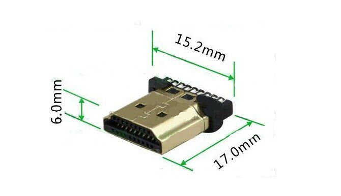 hdmi连接器 插头 diy hdmi高清线必备hdmi线焊接头 hdmi焊接头子