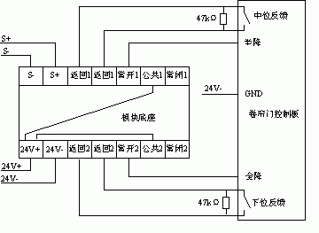 1 卷帘门有源控制   2   卷帘门无源控制