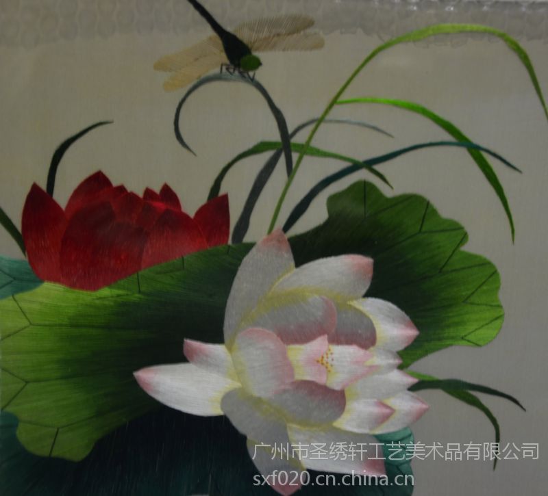 莲花刺绣 上一个 下一个 名称:圣绣坊小画刺绣荷花 规格:48*48cm