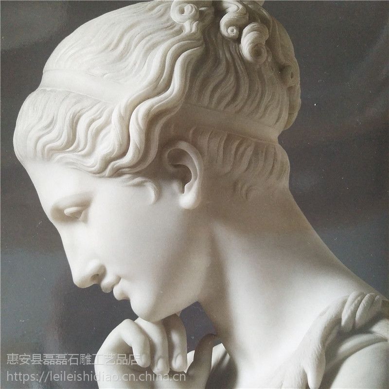 【直销汉白玉石雕西方人物美女头像雕刻 人物头像雕塑