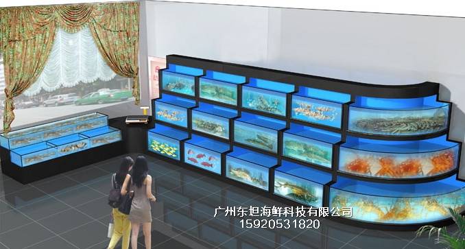 番禺海鲜鱼池制作-海鲜池制冷-广州不锈钢海鲜池