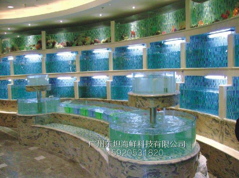增城三江海鲜鱼池尺寸-海鲜池-广州大排档海鲜鱼池