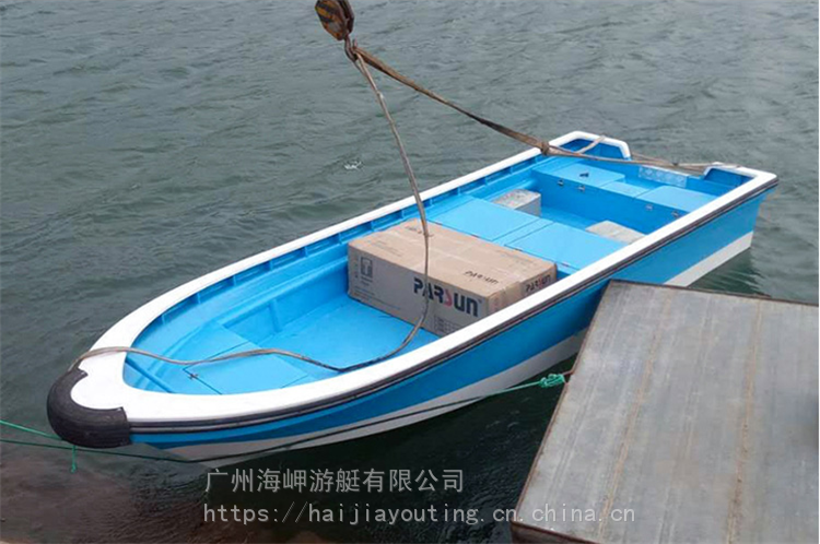 专业钓鱼船_5.3米活水仓玻璃钢海钓渔船多少钱