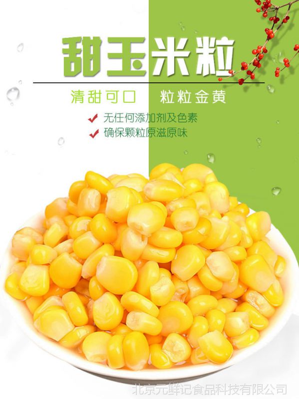 天山红新鲜即食水果甜玉米粒罐头沙拉玉米烙榨汁鱼饵410g