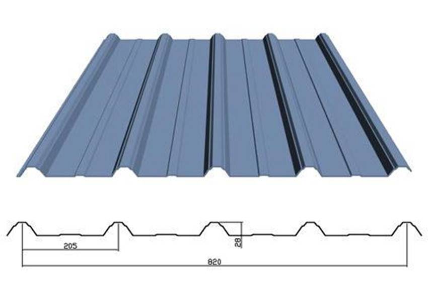 湖北压型彩钢瓦v820型彩钢压型板
