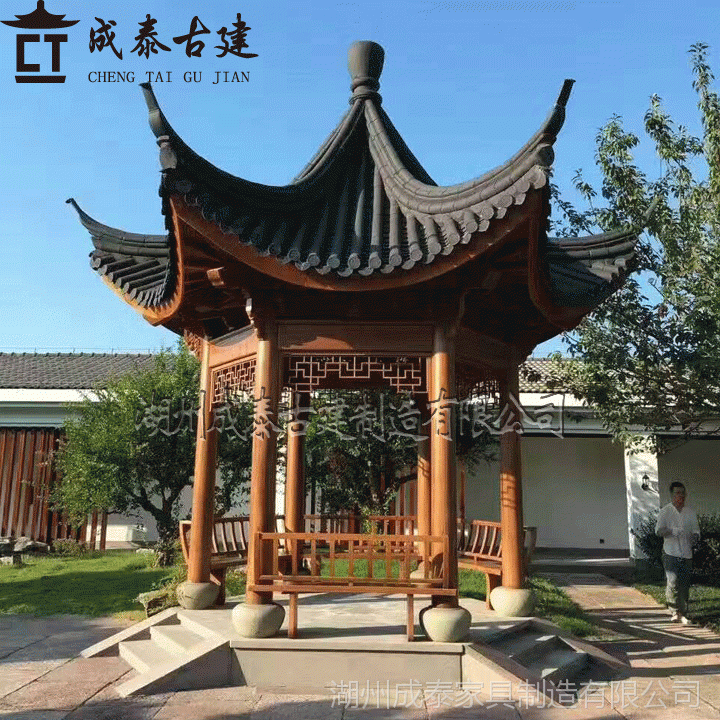 公园景观复古古建六角亭定制仿古旅游观光度假村 g601-4