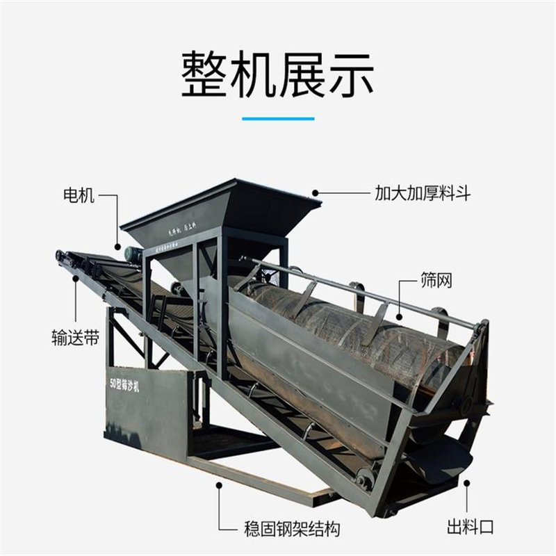 滚筒筛 滚筒筛沙设备 滚筒筛沙机规格 筛分设备 破碎