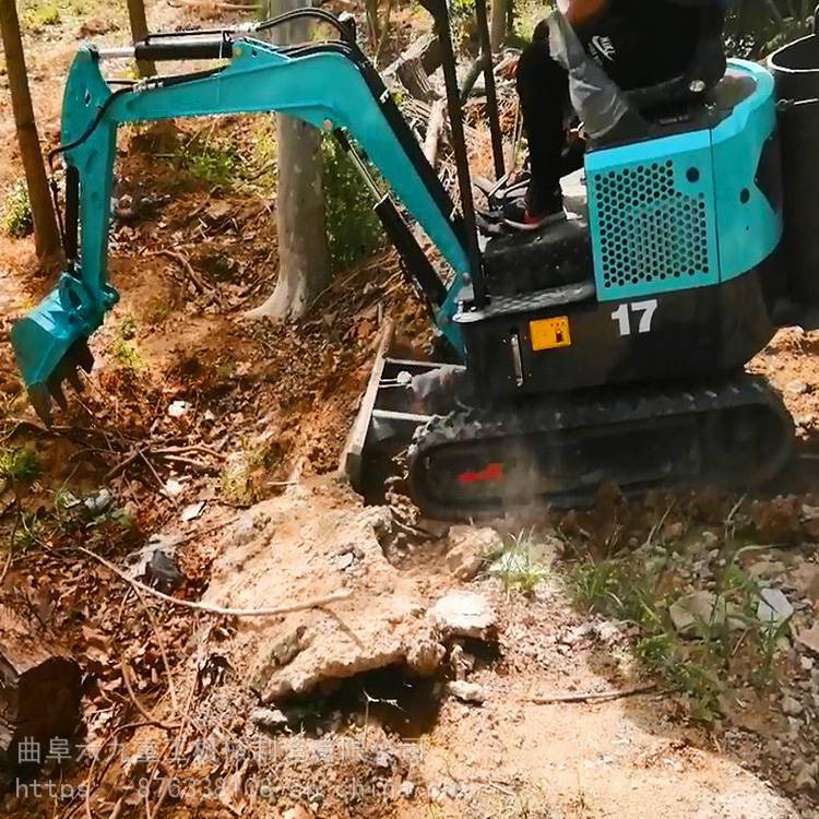 小型化粪池挖沟机 国产小型挖机 六九重工 轮式抓木机