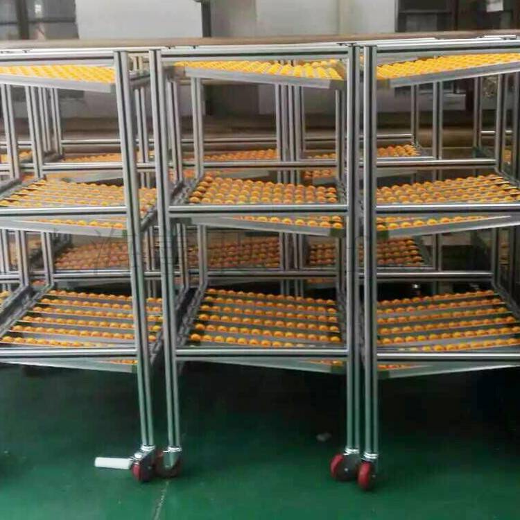 上海定制移动式物料架厂家善昶sunflare铝型材车间转运手推车