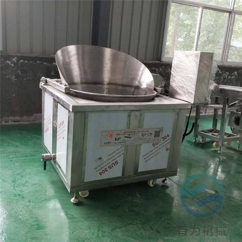 热销小麻花油炸机 自动控温苦荞片油炸锅 自动翻框出料油炸机厂家直销