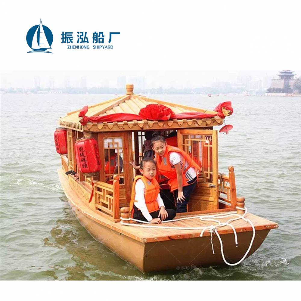 旅游旅行观光船江南古风画舫船著名景点观赏船带动力稳定可靠运行