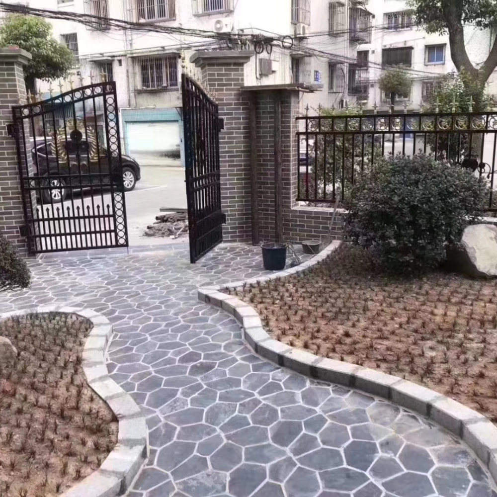 广场铺地石 青石板锈色冰裂纹乱内外家直销冰裂纹网贴