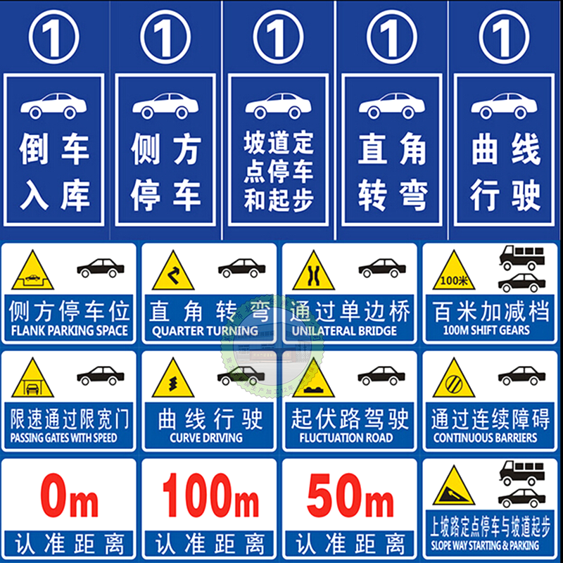 科目三路考标志牌有哪些? 源头加工厂告诉你