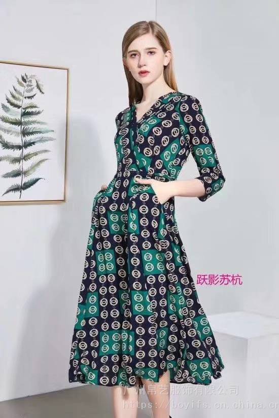 杭州品牌【舒丽装点】19年秋装广州帛艺服饰中淑风品牌现货-品牌女装