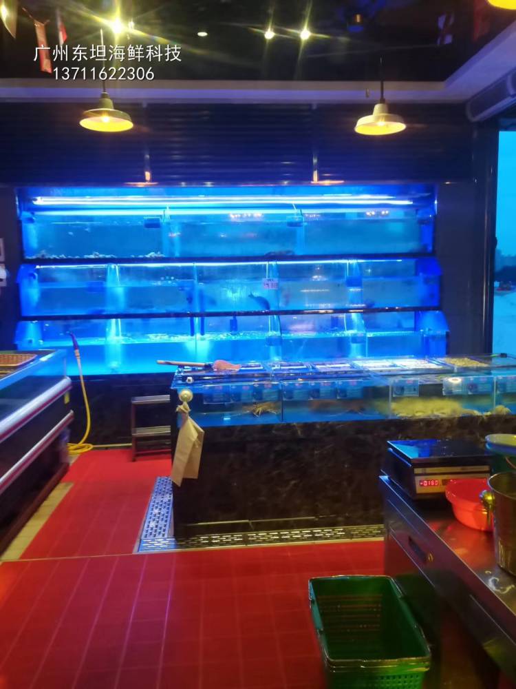 深圳订做海鲜鱼池-深圳海鲜池制冷机-深圳宝安海鲜缸