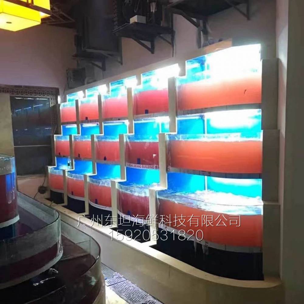 广州新华海鲜鱼池设计图-制冷海鲜池-广州海鲜烧烤店定做鱼池